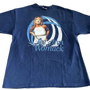Vintage Lee Ann Womack T Shirt Double Sided Y2K 2000s Country Singer